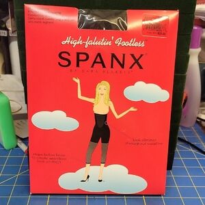 Spanx High-Falutin' Footless Tights Black Size G New